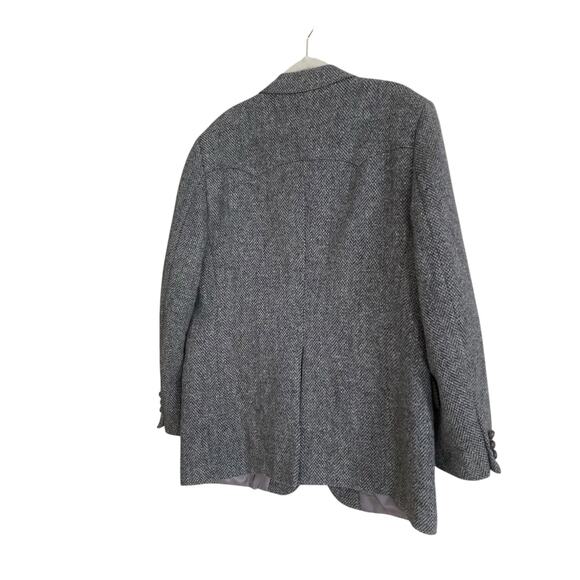 Vintage 60s Levi’s Gray Wool Tweed Single Breasted Western Formal Blazer Sz 46R - Picture 4 of 16